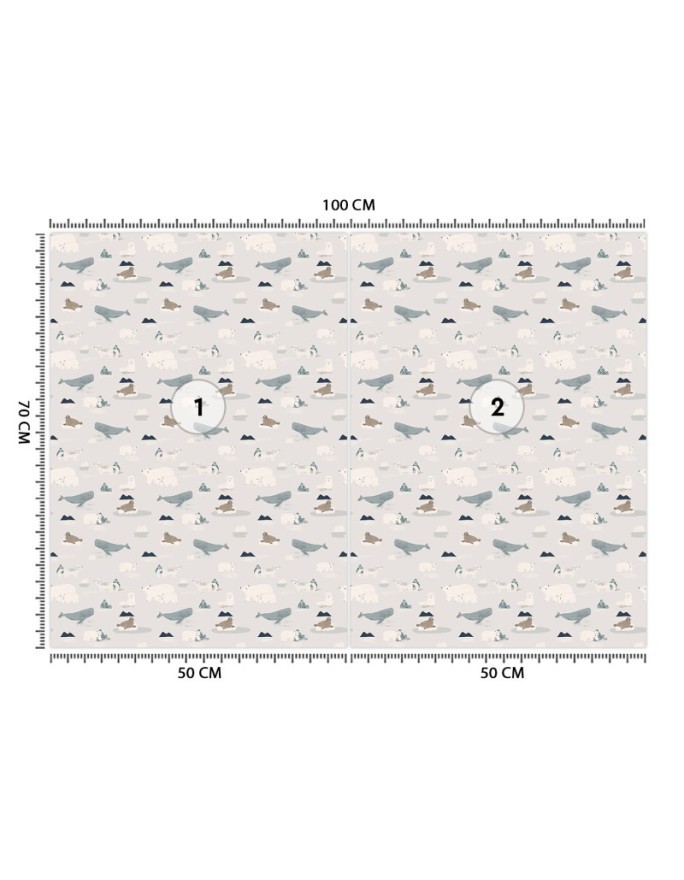 Children's wall mural - Arctic animals | FEEBY