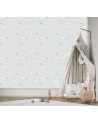 Nowoczesne fototapety dla dzieci - Boho białe króliczki | FEEBY