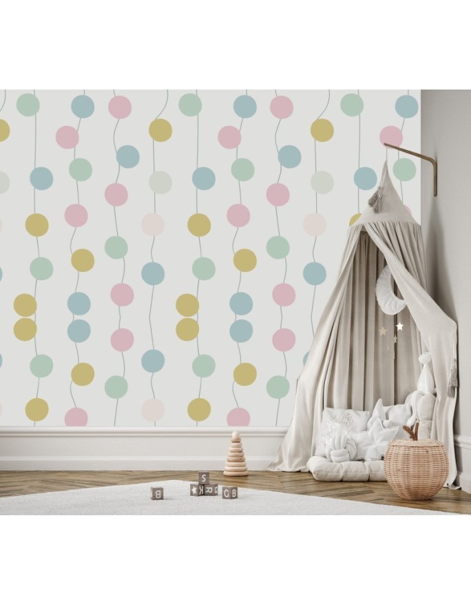 Fototapeta dla dzieci - Kolorowe kulki boho | FEEBY