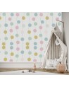 Children's room wall mural - Boho coloured balls | FEEBY