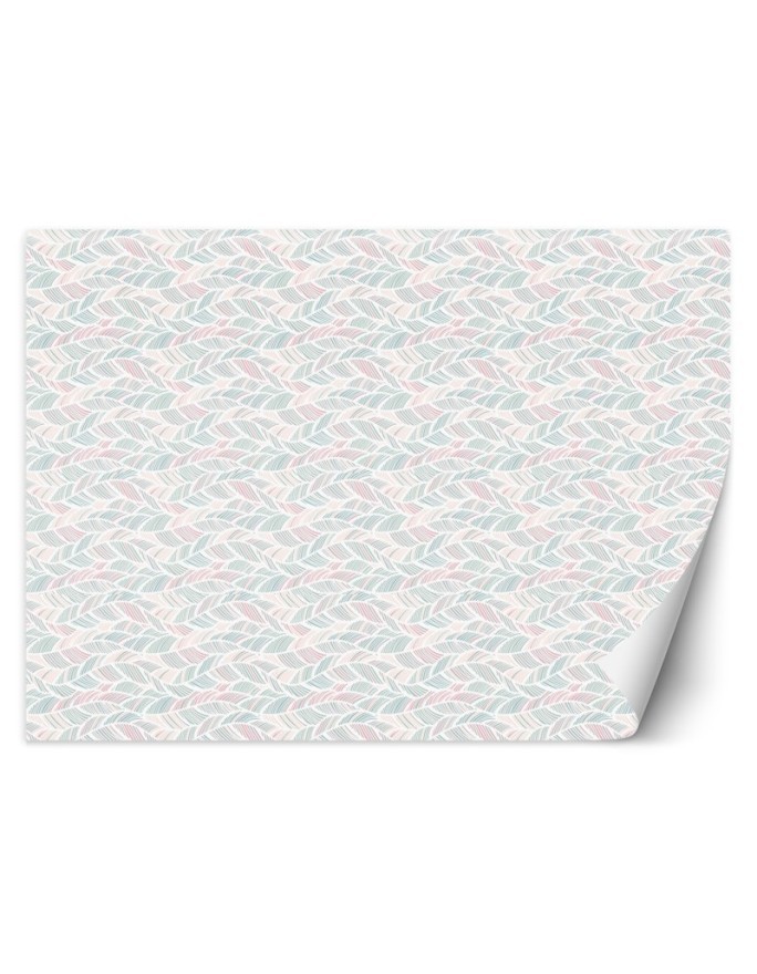 Children's room wall mural - Boho feathers | FEEBY