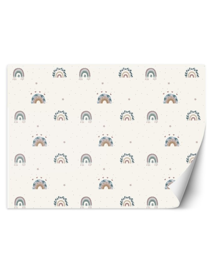 Children's room wall mural - Boho rainbows | FEEBY