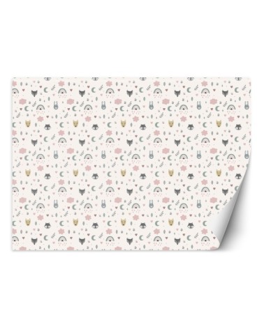 Children's room wall mural - Boho animals | FEEBY