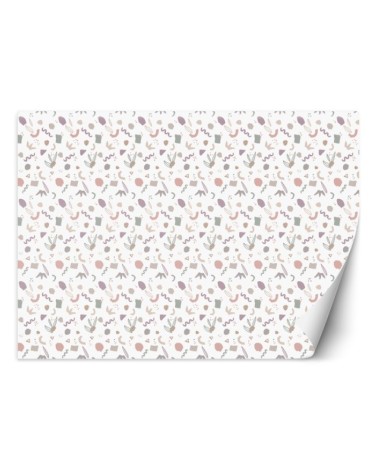 Children's room wall mural - Geometric pastels | FEEBY