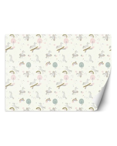 Children's room wall mural - Unicorns | FEEBY