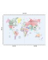 Fototapeta dla dzieci - Pastelowa kolorowa mapa | FEEBY
