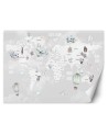 Fototapeta dla dzieci - Pastelowa mapa balony | FEEBY