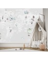 Fototapeta dla dzieci - Pastelowa mapa balony | FEEBY
