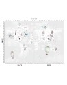 Fototapeta dla dzieci - Pastelowa mapa balony | FEEBY