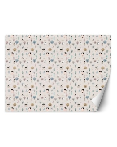 Children's wall murals - Scandi houses and animals | FEEBY