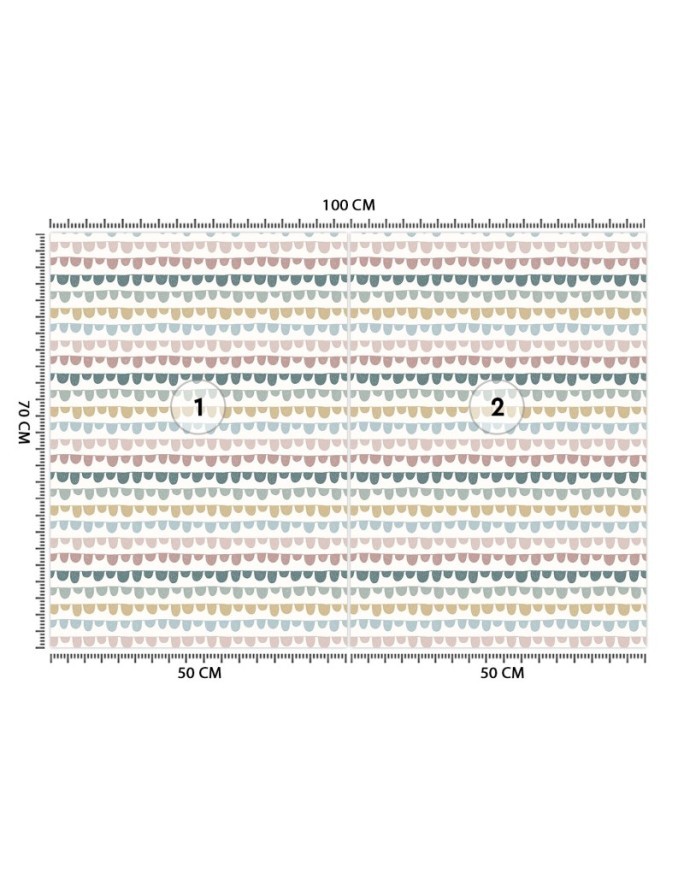 Fototapety dla dzieci - Scandi falbanki | FEEBY
