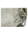 Exclusive wall murals - Monstera Leaves concrete wall | FEEBY