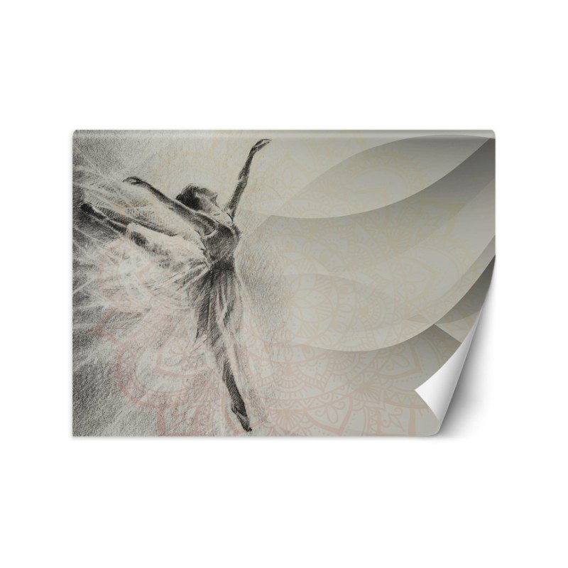 Inspirujące fototapety - Baletnica mandala tło | FEEBY