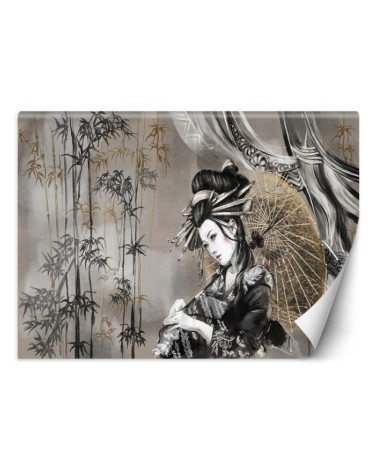 Modern Wallpapers - Geisha and bamboos | FEEBY