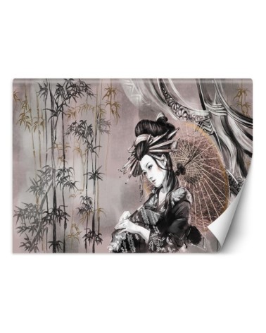 Modern Wallpapers - Geisha and bamboos | FEEBY