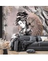 Modern Wallpapers - Geisha and bamboos | FEEBY