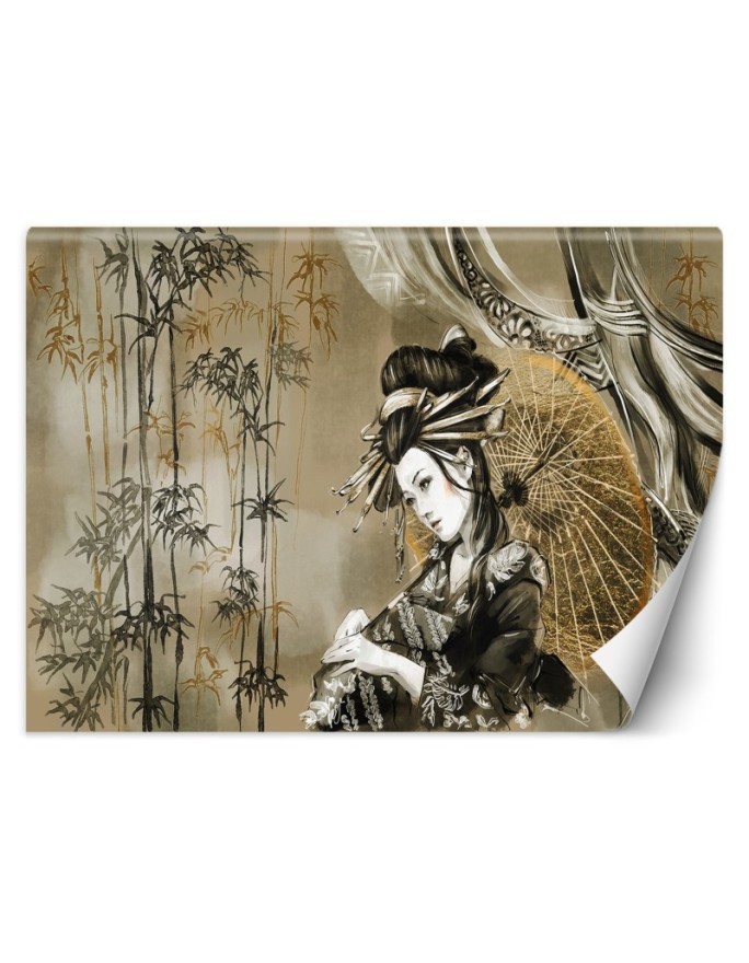 Modern Wallpapers - Geisha and bamboos | FEEBY