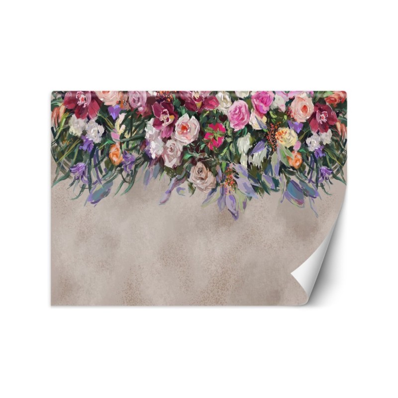 Stylish wall murals - Concrete flower bouquet | FEEBY