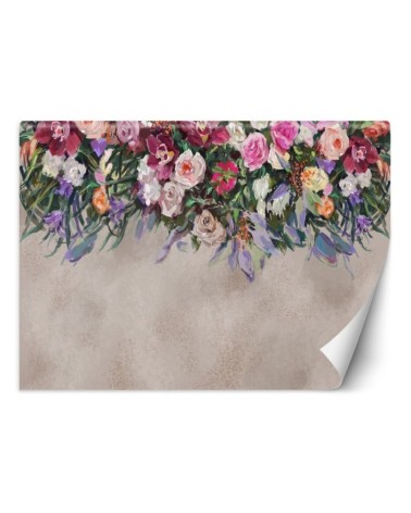 Stylish wall murals - Concrete flower bouquet | FEEBY