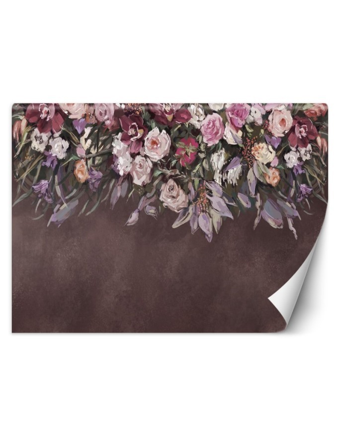 Designerskie fototapety - Bukiet kwiatów beton | FEEBY