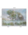 Inspirational wall murals - Trees in mist watercolour | FEEBY
