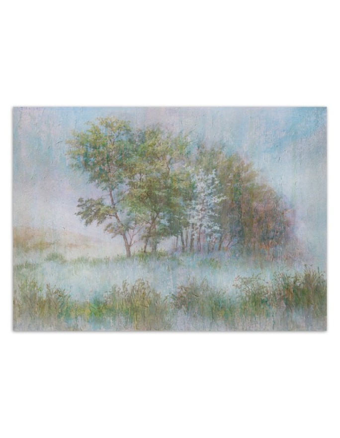 Inspirational wall murals - Trees in mist watercolour | FEEBY