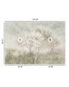 Najmodniejsze fototapety - Drzewa we mgle na łące akwarela | FEEBY