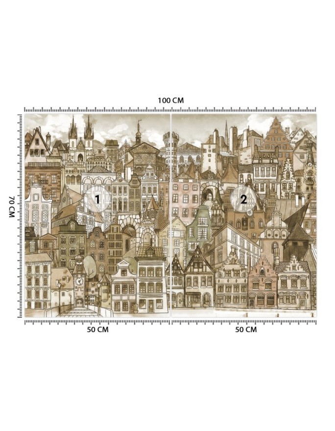Fototapeta do pokoju dziecięcego - Miasto retro | FEEBY