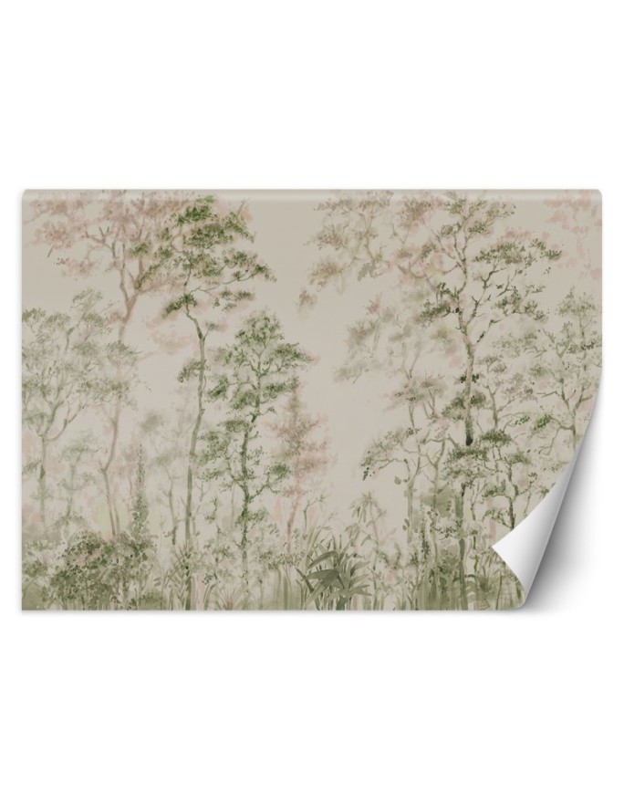 Stylowe fototapety - Drzewa natura szary zielony | FEEBY