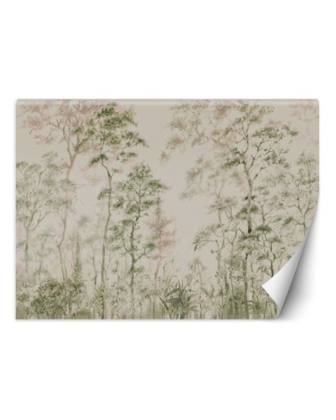 Stylish Wallpaper - Nature trees grey green | FEEBY