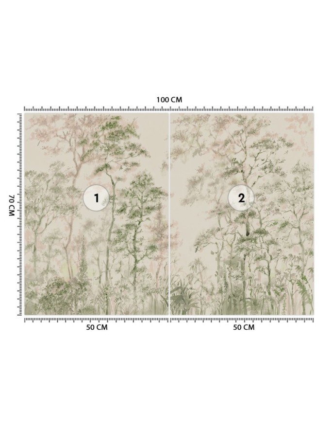Stylowe fototapety - Drzewa natura szary zielony | FEEBY