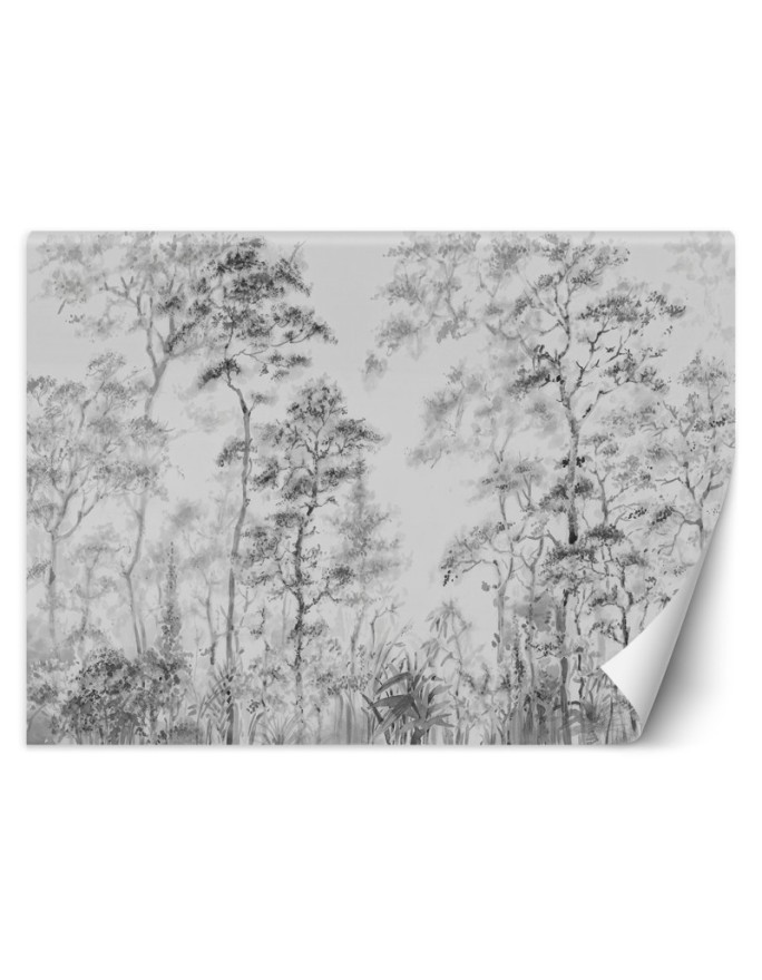 Nowoczesne fototapety - Drzewa natura szary | FEEBY