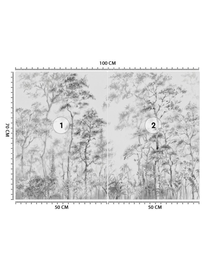 Nowoczesne fototapety - Drzewa natura szary | FEEBY