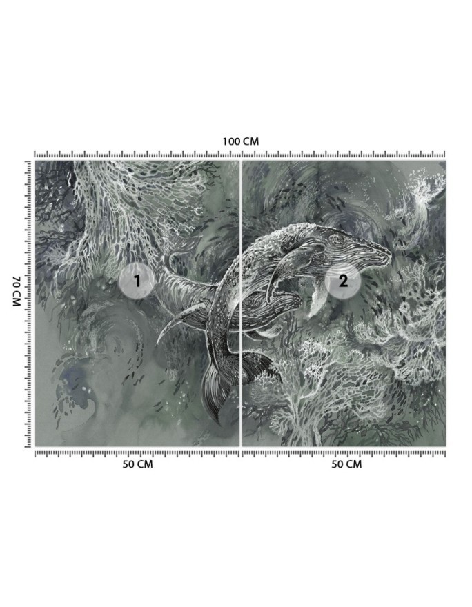 Oryginalne fototapety - Para wielorybów humbaków | FEEBY