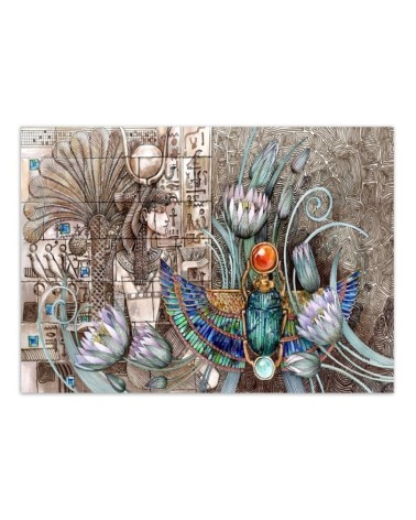 Decorative Wallpaper - Egyptian hieroglyphs scarab | FEEBY