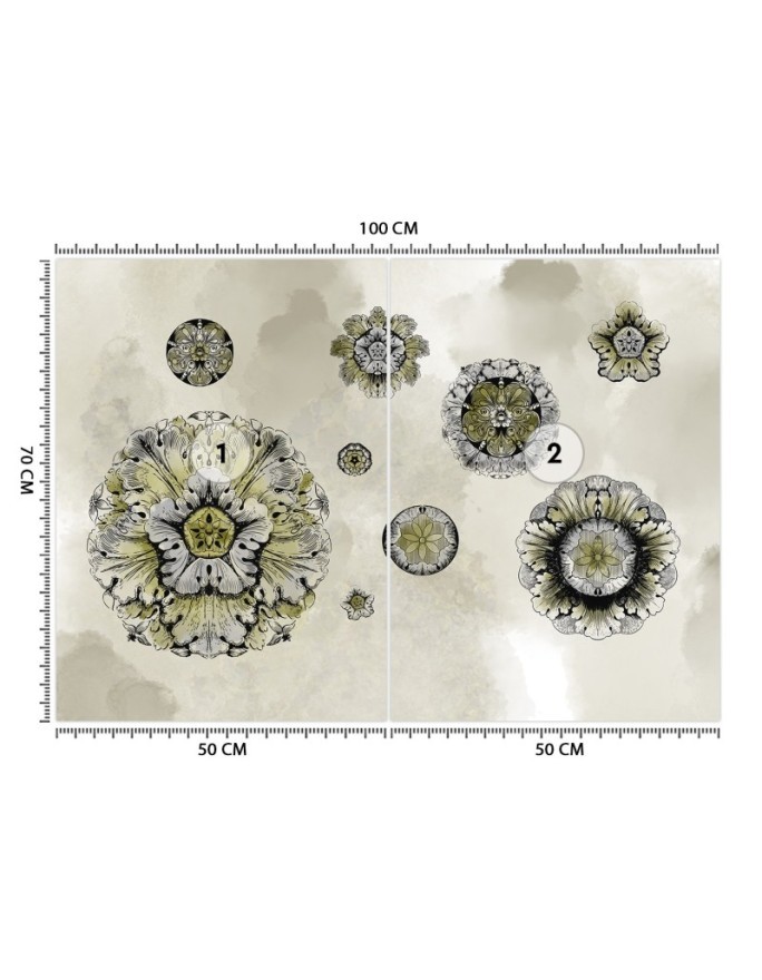 Oryginalne fototapety - Kształty kwiaty geometryczne | FEEBY