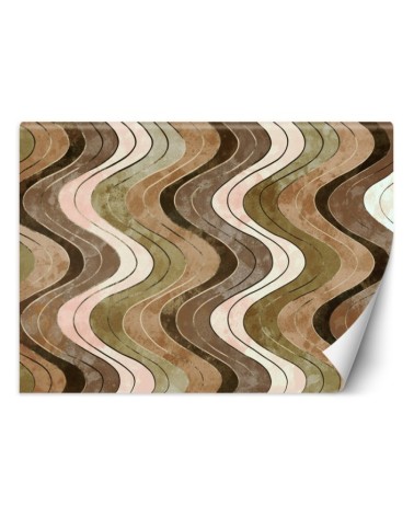 Texture wall murals - Vertical wavy lines | FEEBY