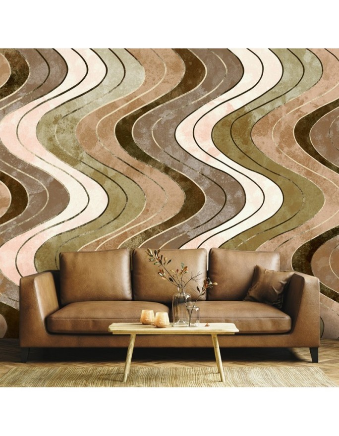 Fototapety tekstury na ścianę - Pionowe falujące linie | FEEBY