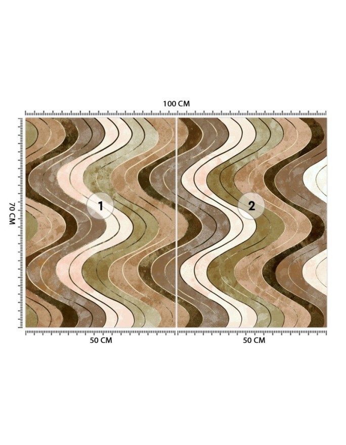 Fototapety tekstury na ścianę - Pionowe falujące linie | FEEBY