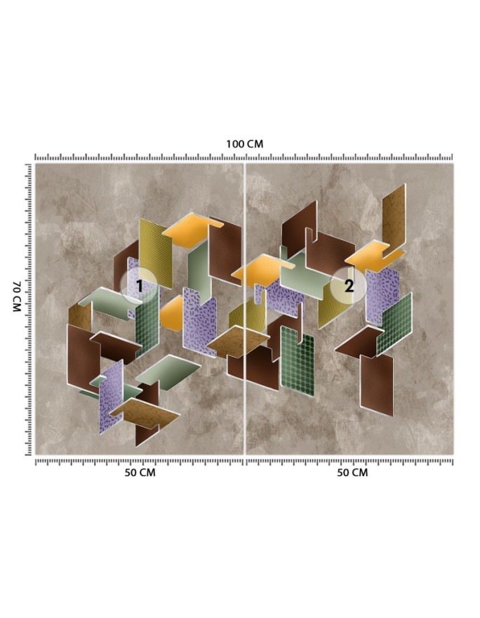 Nowoczesne fototapety na ścianę - Puzzle 3D | FEEBY