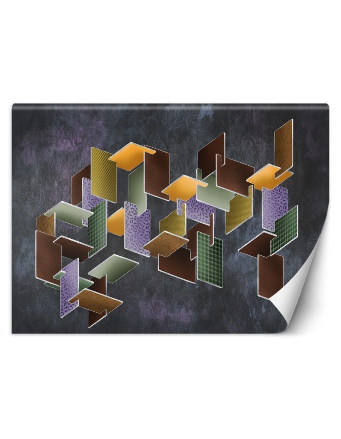 Stylowe fototapety na ścianę - Kształy geometryczne 3D | FEEBY
