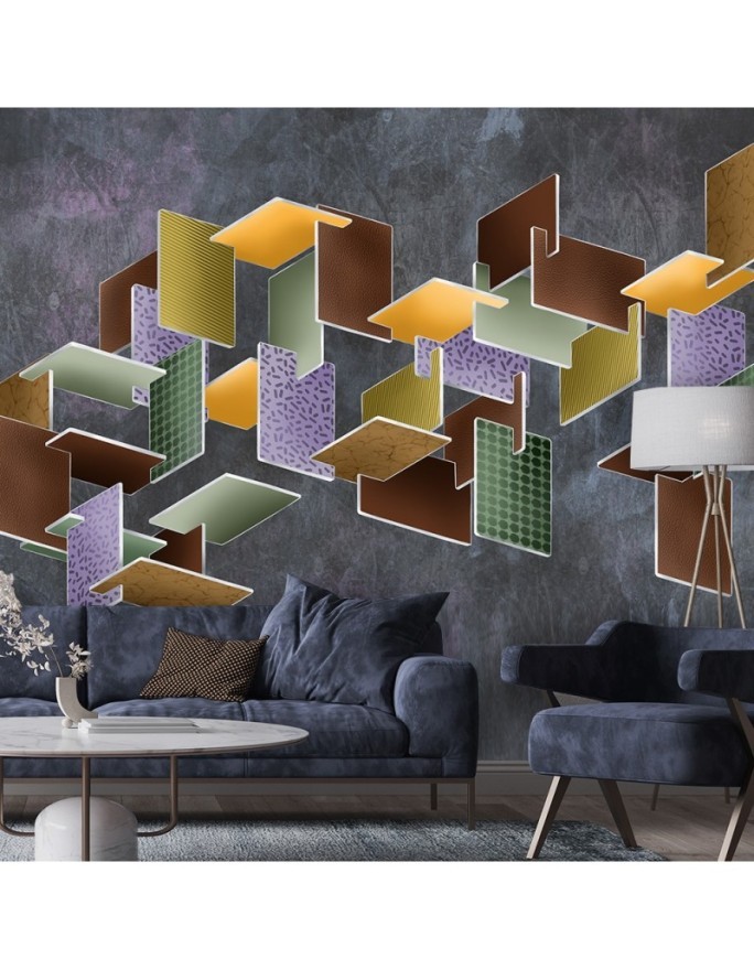 Stylowe fototapety na ścianę - Kształy geometryczne 3D | FEEBY