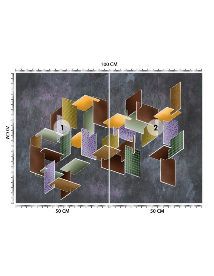 Stylowe fototapety na ścianę - Kształy geometryczne 3D | FEEBY