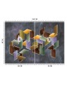 Stylowe fototapety na ścianę - Kształy geometryczne 3D | FEEBY