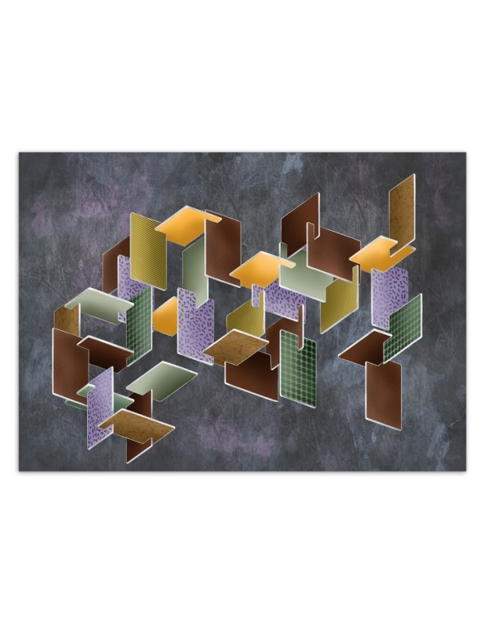 Stylowe fototapety na ścianę - Kształy geometryczne 3D | FEEBY