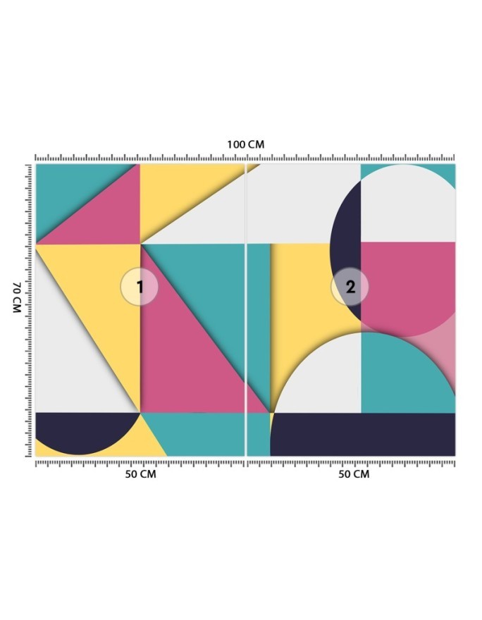 Fototapeta - Kolorowe geometryczne kształty abstrakcja | FEEBY