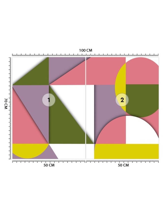 Fototapeta - Kolorowe geometryczne kształty abstrakcja | FEEBY