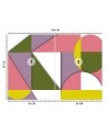 Fototapeta - Kolorowe geometryczne kształty abstrakcja | FEEBY
