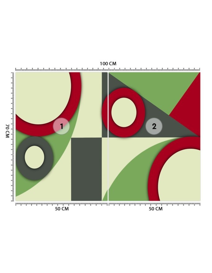 Fototapeta do salonu - Geometryczne kształty abstrakcja | FEEBY