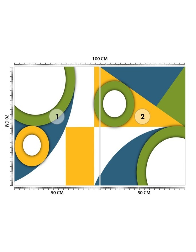 Fototapeta - Kolorowe geometryczne kształty abstrakcja | FEEBY
